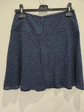 Falda azul marino lunares talla 40