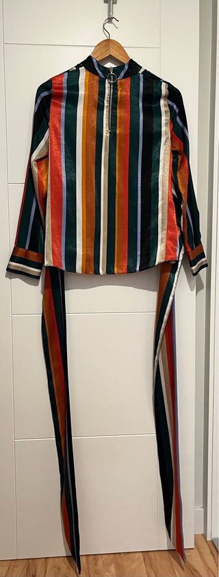 Blusa Zara Rayas Multicolor