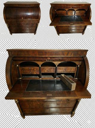 MUEBLE ESCRITORIO ANTIGUO MADERA ROBLE Y CAOBA