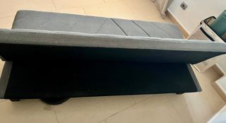 Sofá cama click clack gris NUEVO a ESTRENAR