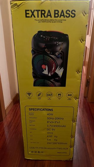 Altavoz DIGIVOLT DG-1233 40W Negro/Multicolor