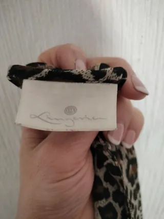 Camisón corto estampado leopardo