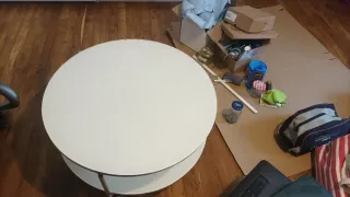 Mesa centro 2 niveles con ruedas