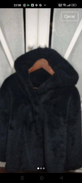 Abrigo pelito negro