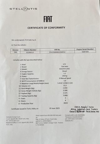 FIAT Ducato L2H2 Diesel 2.2 140cv 2024!!! 0km