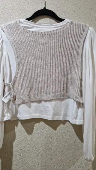 Conjunto Zara camiseta y chaleco niña 11-12 años