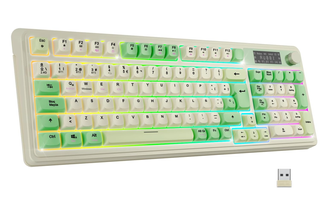 Teclado Inalámbrico LCD Rueda Recargable