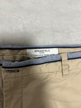 Pantalones cortos chinos Springfield beige