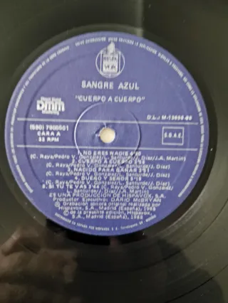 Vinilos Sangre Azul - Cuerpo a Cuerpo