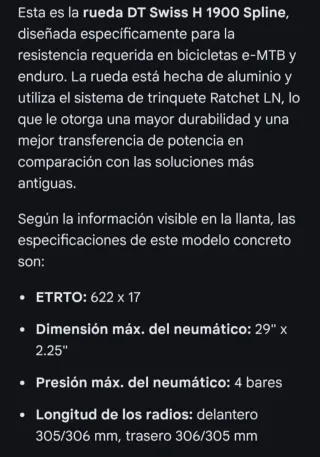 Ruedas llantas DT Swiss H1900 Spline 29"
