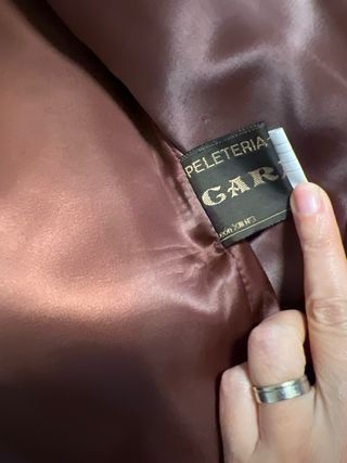 Chaqueta de piel marrón Talla 48