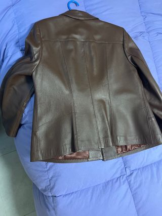 Chaqueta de piel marrón Talla 48