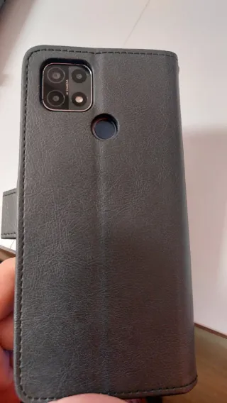 OPPO A15 + Funda libro + Cristal templado