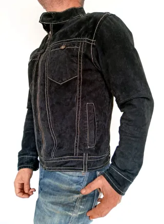 Cazadora piel Ante nubuk nueva M Medidas indicadas