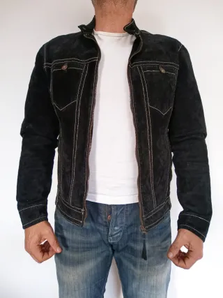 Cazadora piel Ante nubuk nueva M Medidas indicadas