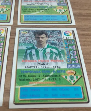 Lote cromos Betis 96-97