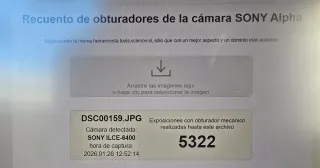 Cámara Sony A6400, 5400 fotos, nada de video