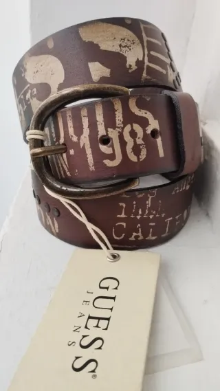 Guess Jeans Cinturón Marrón Estampado