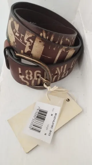 Guess Jeans Cinturón Marrón Estampado