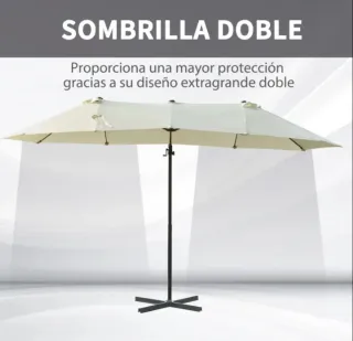 Sombrilla doble jardín
