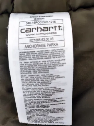 Parka Anorak Chaqueta Carhartt Anchorage  XS