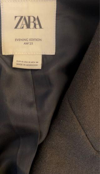 Abrigo Zara Man Manteco Limited Edition Gris