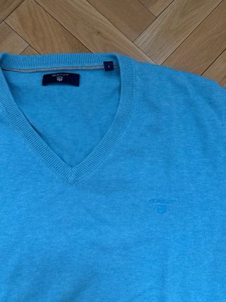 Jersey Gant Azul Cuello V Talla L