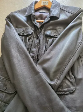 Chaqueta Piel Neil Barrett Marrón Oscuro