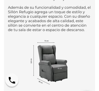 Sillón reclinable eléctrico beige