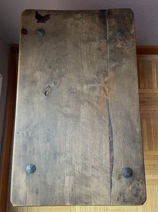 Mesa auxiliar rústica madera maciza