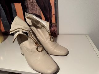 Botines Beige Cremallera