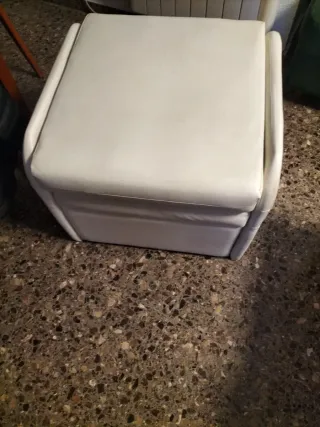 Sillón relax polipiel blanco