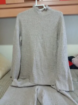 Chándal Lefties mujer beige recto