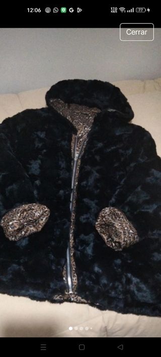 Chaqueta con cremallera pelo reversible