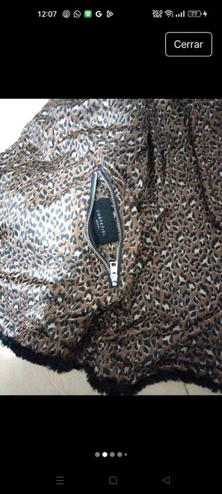 Chaqueta con cremallera pelo reversible