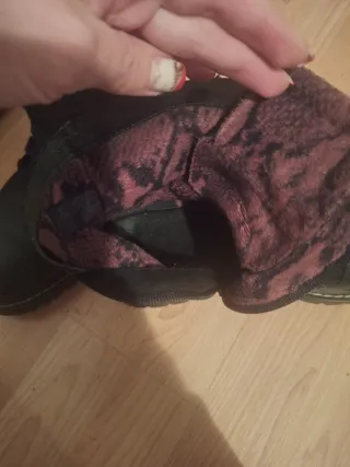 Botines de cuero negro talla 38