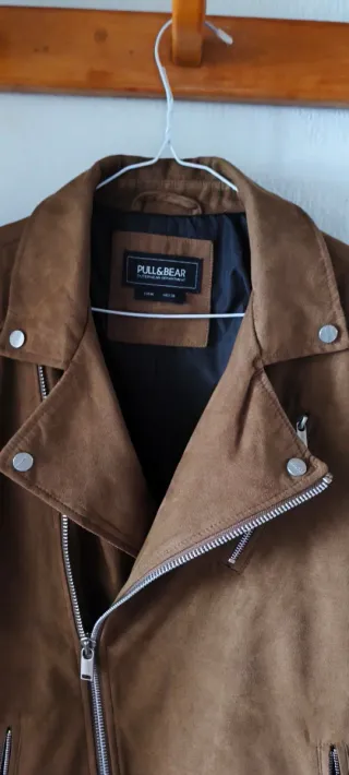 Cazadora efecto ante Pull&Bear Marrón Talla M