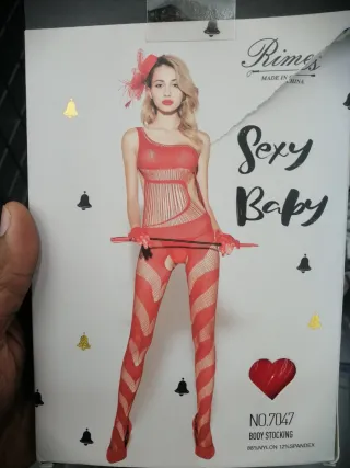 Ropa íntima negra y roja talla única