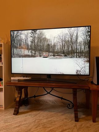 Mesa madera maciza con forja