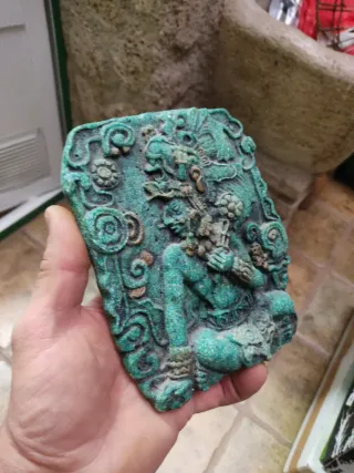 Placa Decorativa Maya Malaquita