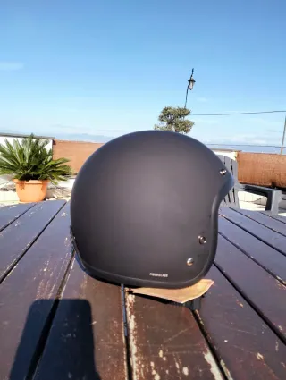 Casco moto nero fiberglass