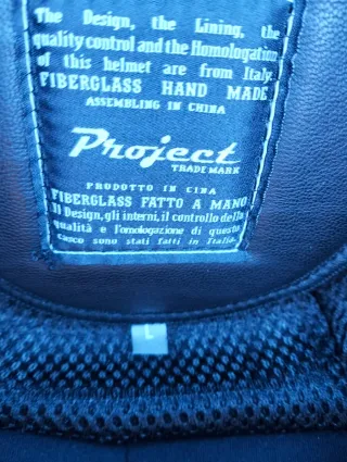 Casco moto nero fiberglass