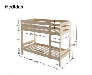 Litera Lufe Lore 80cm Madera
