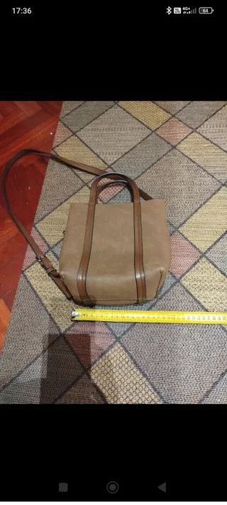 Bolso tote bandolera marrón