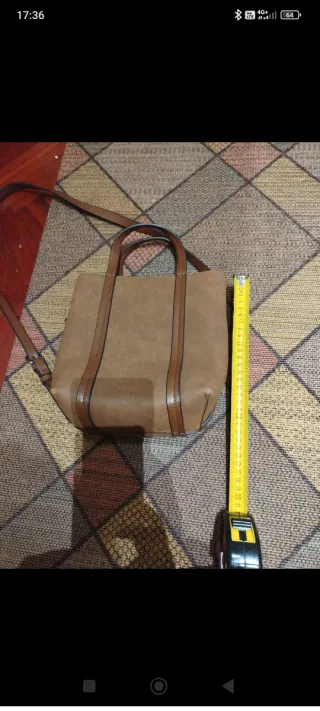 Bolso tote bandolera marrón