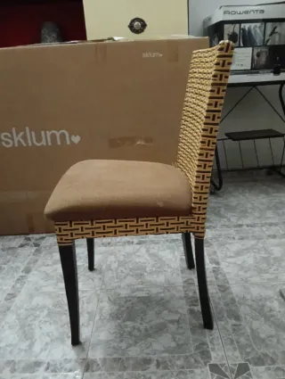 Pack 6 Sillas Comedor Estilo Ratán/Colonial