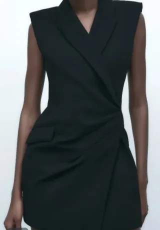 Vestido chaleco Zara negro
