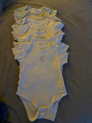 Lote 6 Bodys Bebé 9 Meses
