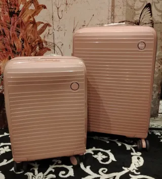 Maletas de viaje rosas (2 unidades)