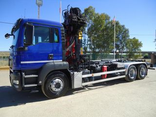 MAN TGS 26 440-CAMIONES GANCHO + GRUA